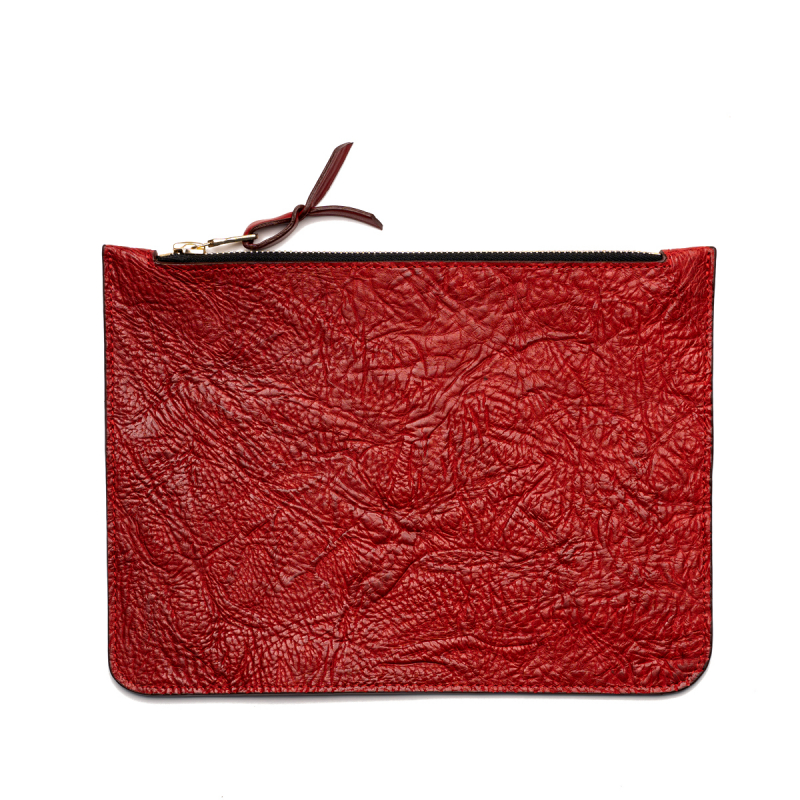 Medium Leather Pouch - Red - Sporadic Leather in 