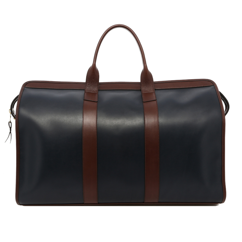 Compass Duffle - Smooth Navy Calf/Chocolate Trim   in 