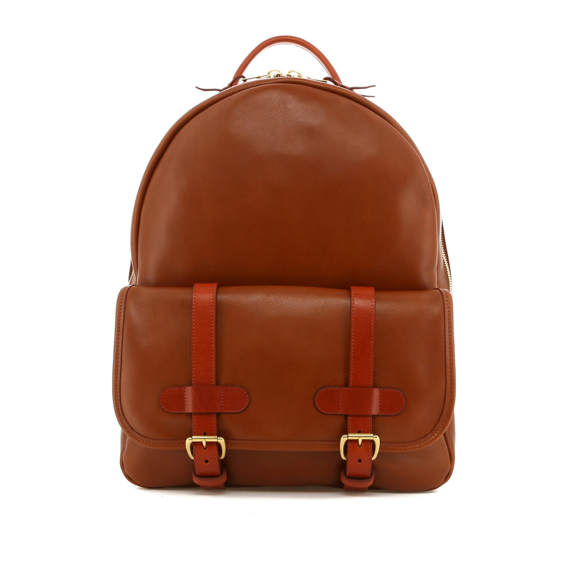 Hampton Backpack - Pecan/Potter's Clay - Tumbled Leather in 