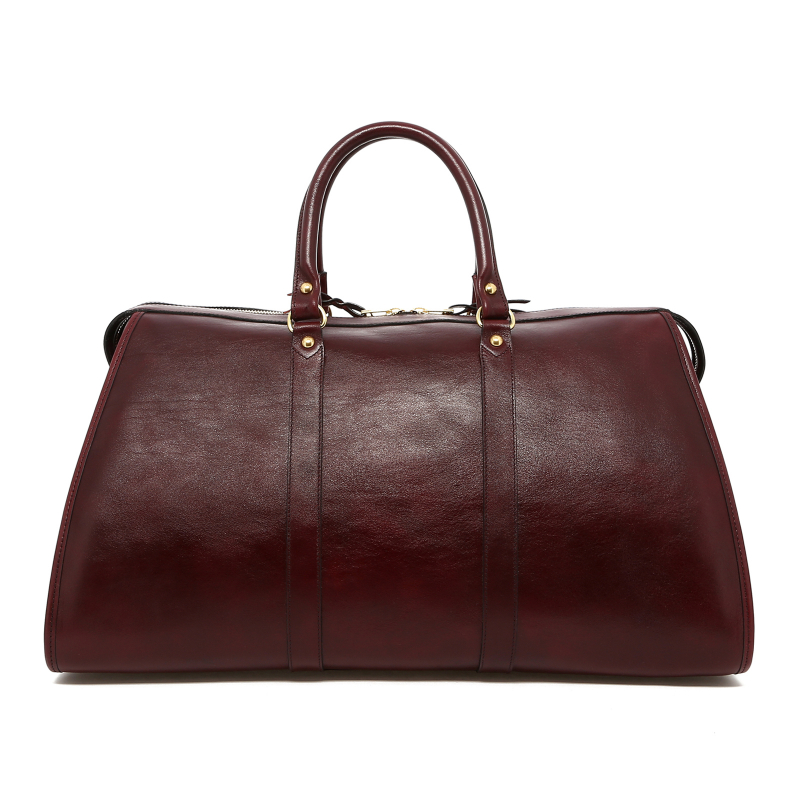 Hampton Duffle - Glossy Port Royal - Tumbled Leather - Linen Interior  in 