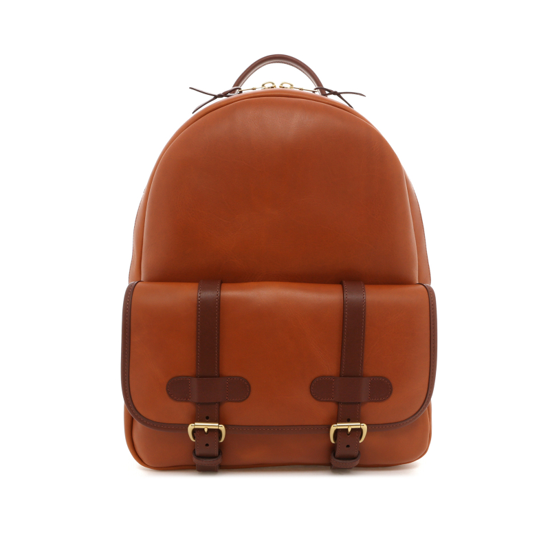 Hampton Backpack - Golden Oak/Chestnut - Smooth Tumbled Leather
 in 