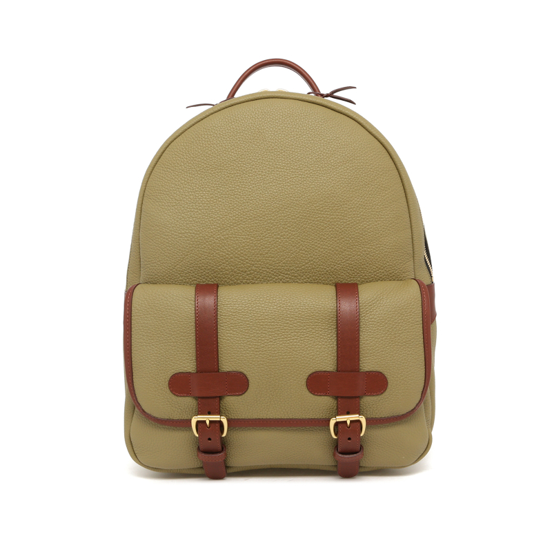 Hampton Backpack - Light Military/Chestnut - Taurillon Leather
 in 