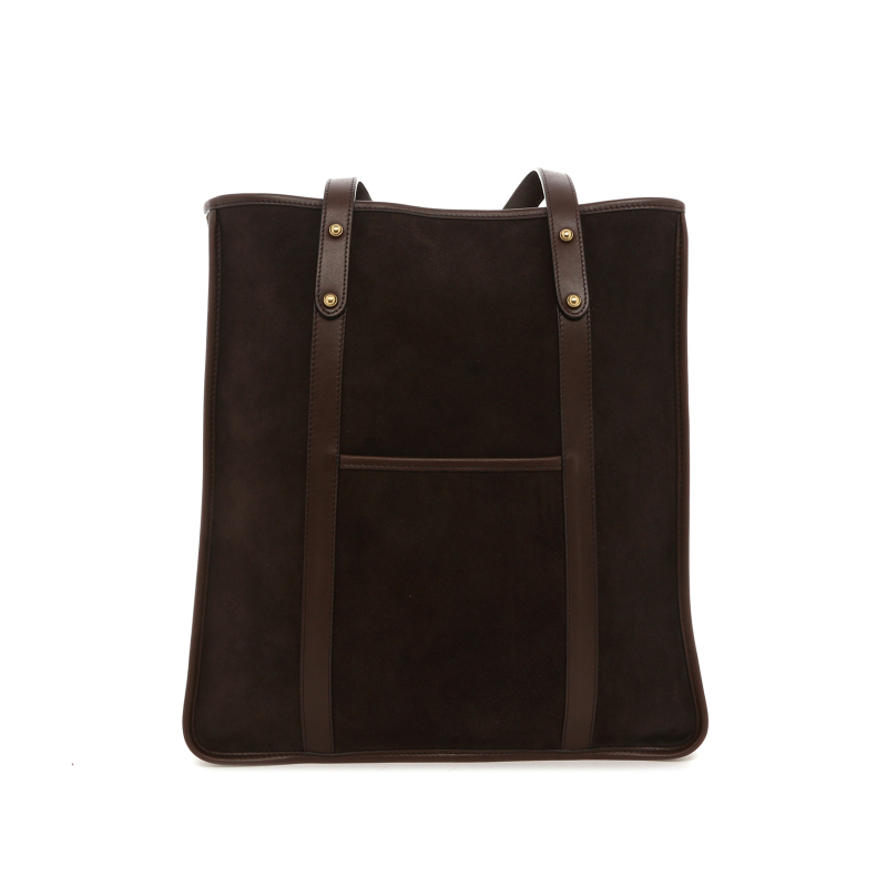 Market Tote - Chocolate - Suede
 in 