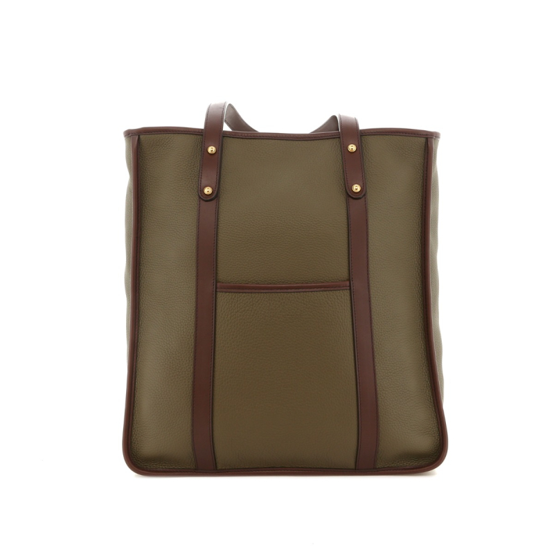 Market Tote - Light Military/Chocolate - Taurillon Leather
 in 