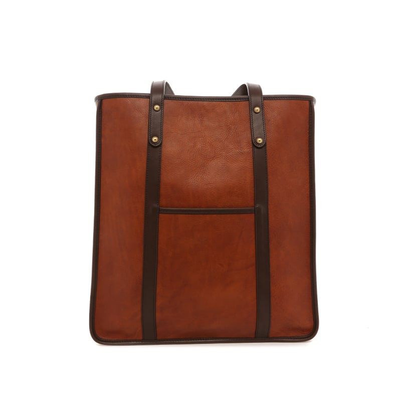 Market Tote - Rustic Brown/Chocolate - Tumbled Leather
 in 