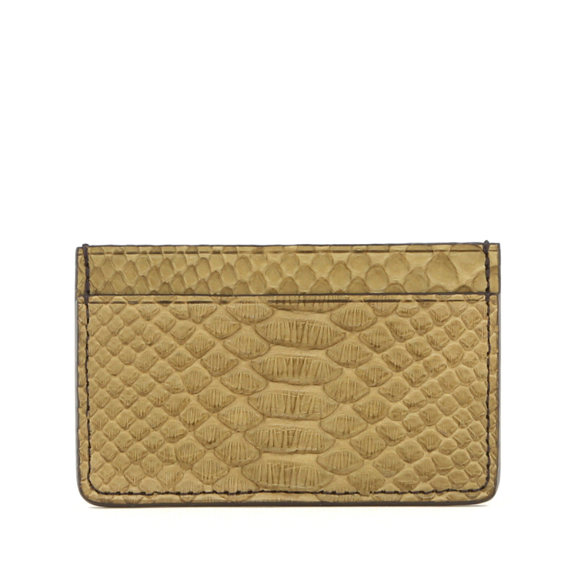 Mini Card Wallet - Loden Green Python in 