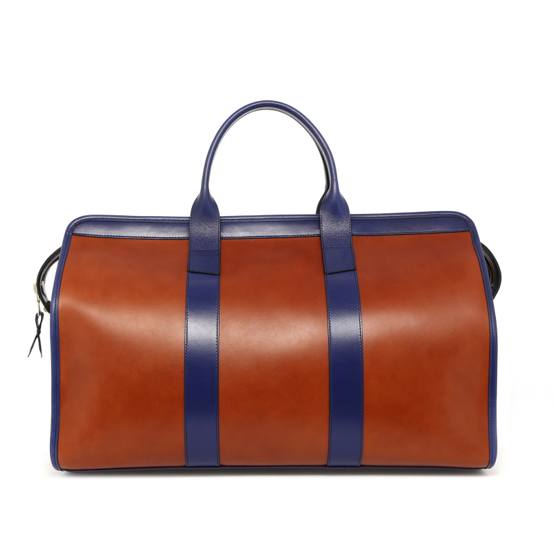 Signature Travel Duffle - Bombay Brown/ Blueprint - Harness Belting - Dark Olive Canvas
 in 