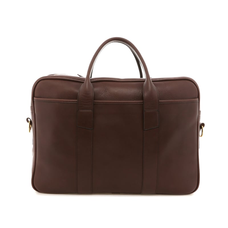 Commuter Briefcase - Chocolate/Chestnut - Tumbled Leather
 in 