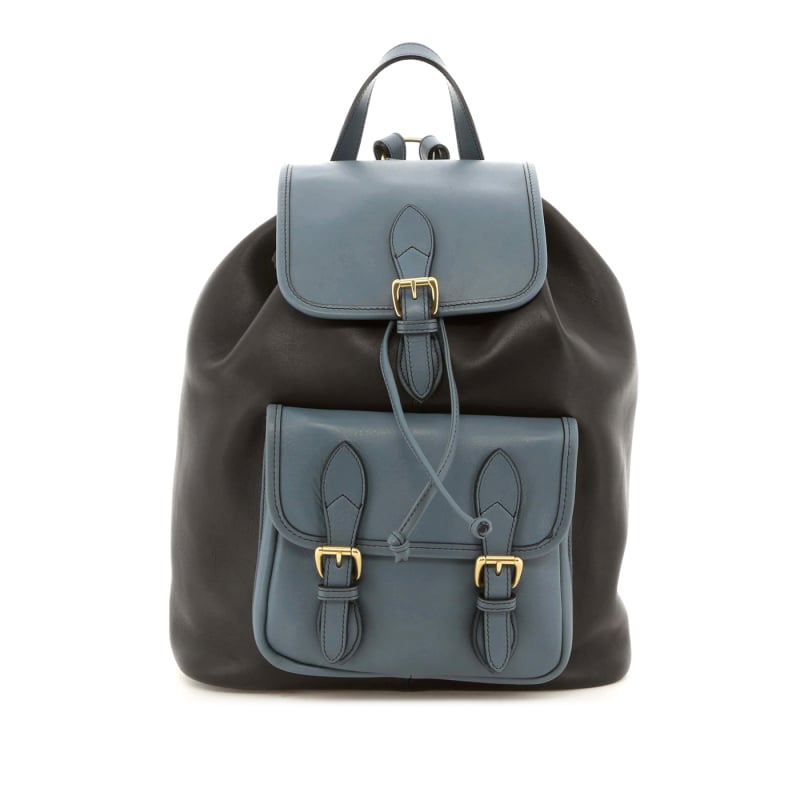 Classic Backpack - Black/Battleship Grey - Tumbled Leather in 