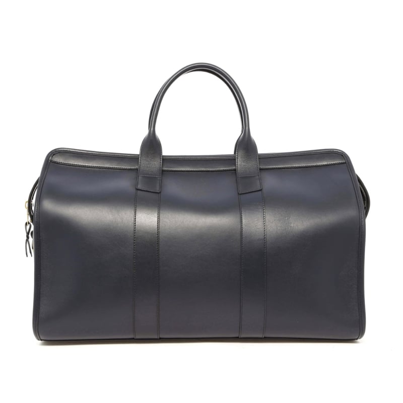 Signature Travel Duffle - Dark Sapphire - Belting Leather - Black/Charcoal Houndstooth in 