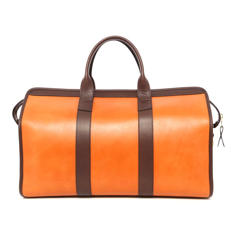 Signature Travel Duffle - Golden Oak/Chocolate - Harness Belting Leather - True Brown Sunbrella in 