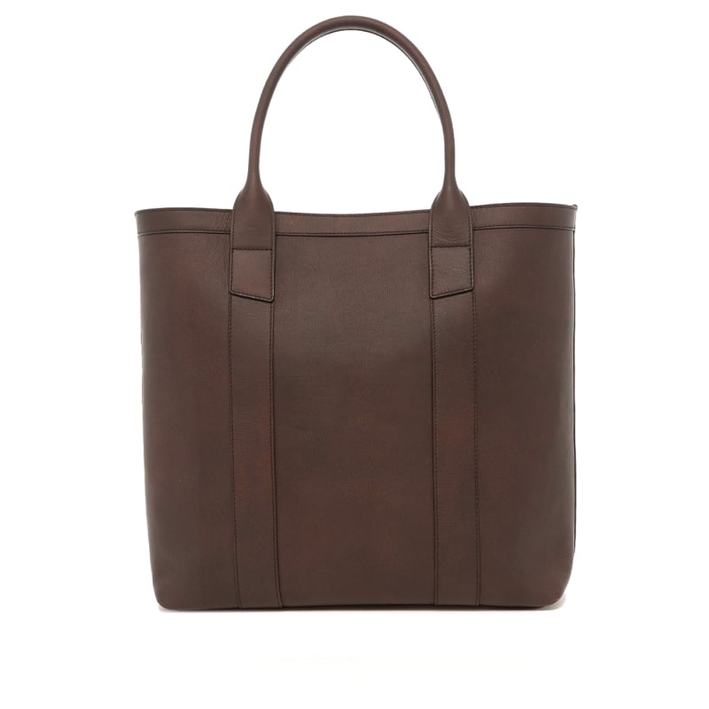 Tall Tote - Rootbeer - Matte Tumbled Leather in 