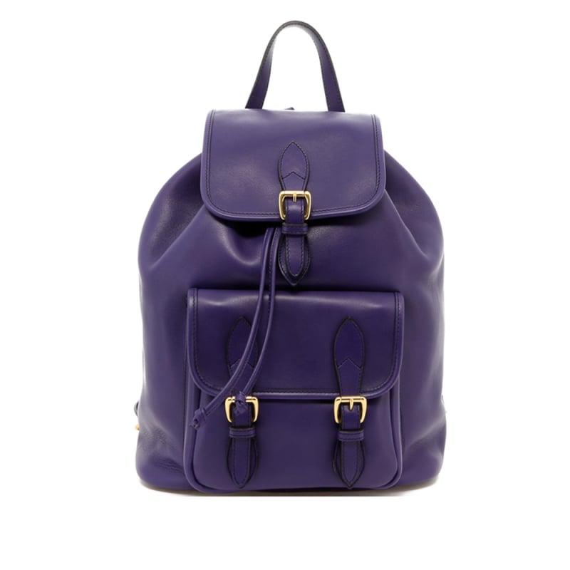 Classic Backpack - Purple - Tumbled Leather in 