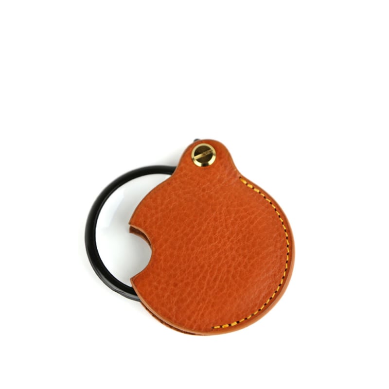 Pocket Magnifying Glass in smooth tumbled leather