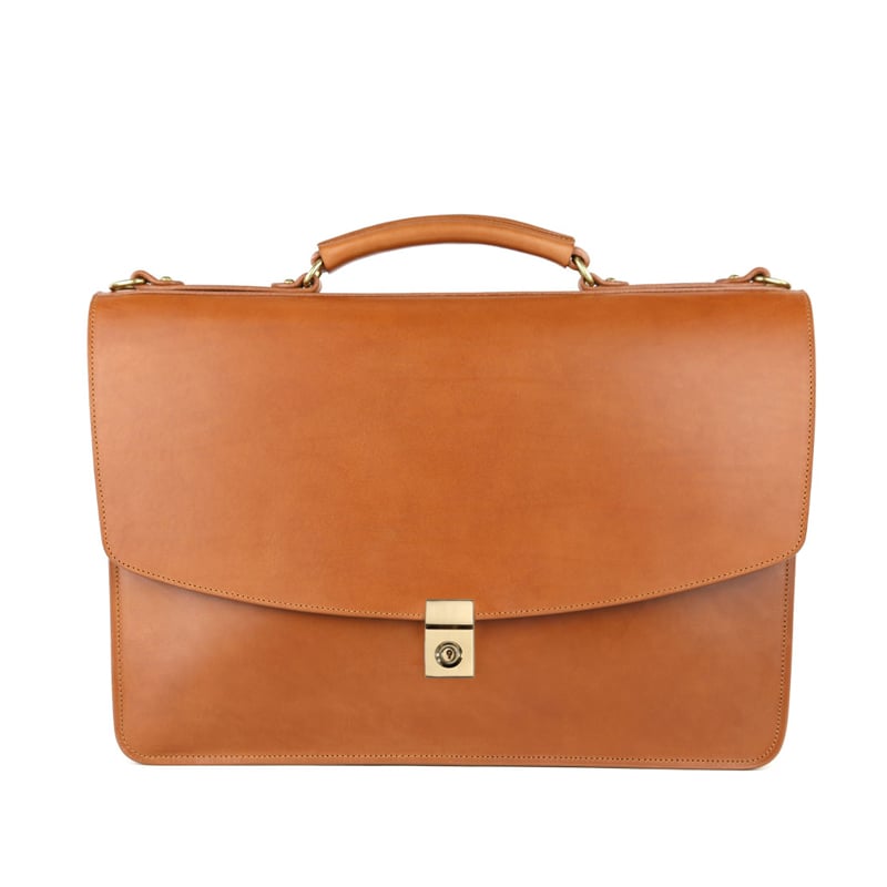 The Wall Street Briefcase in harness belting leather