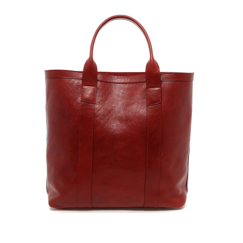 Tall Tote - Washed Rosewood Red - Shorter Handles in 