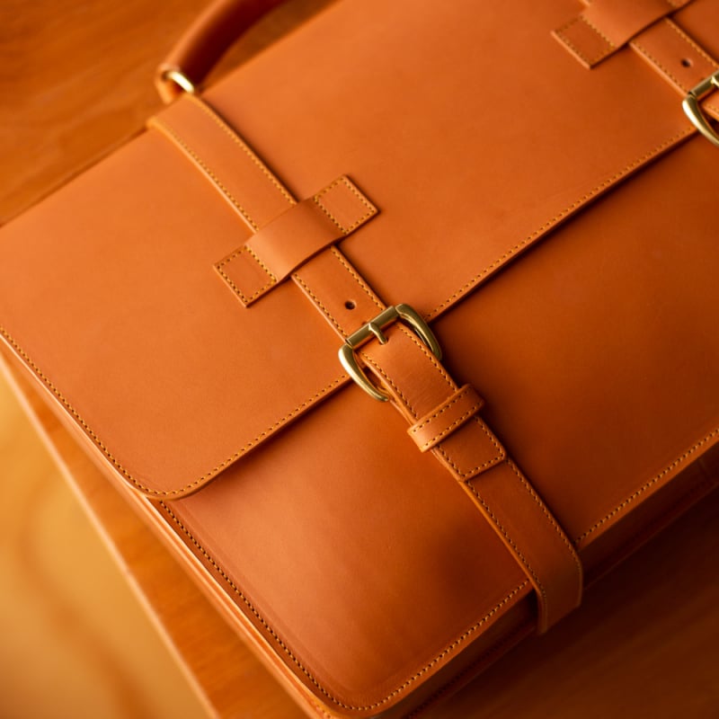 American Briefcase - Limited in harness belting leather