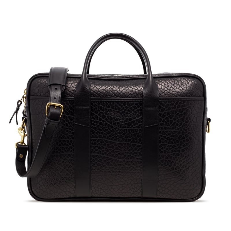 Commuter Briefcase in shrunken grain leather