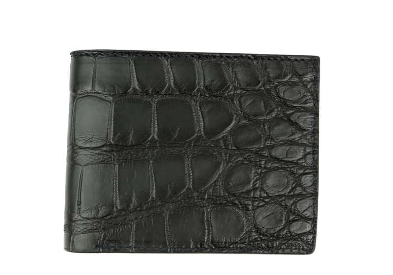 American Alligator Bifold Wallet-Black in american alligator