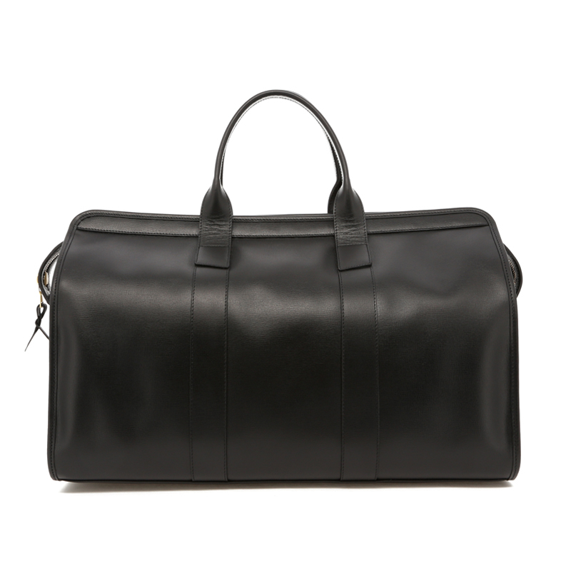Signature Travel Duffle - Black - Hatch Grain Leather in 