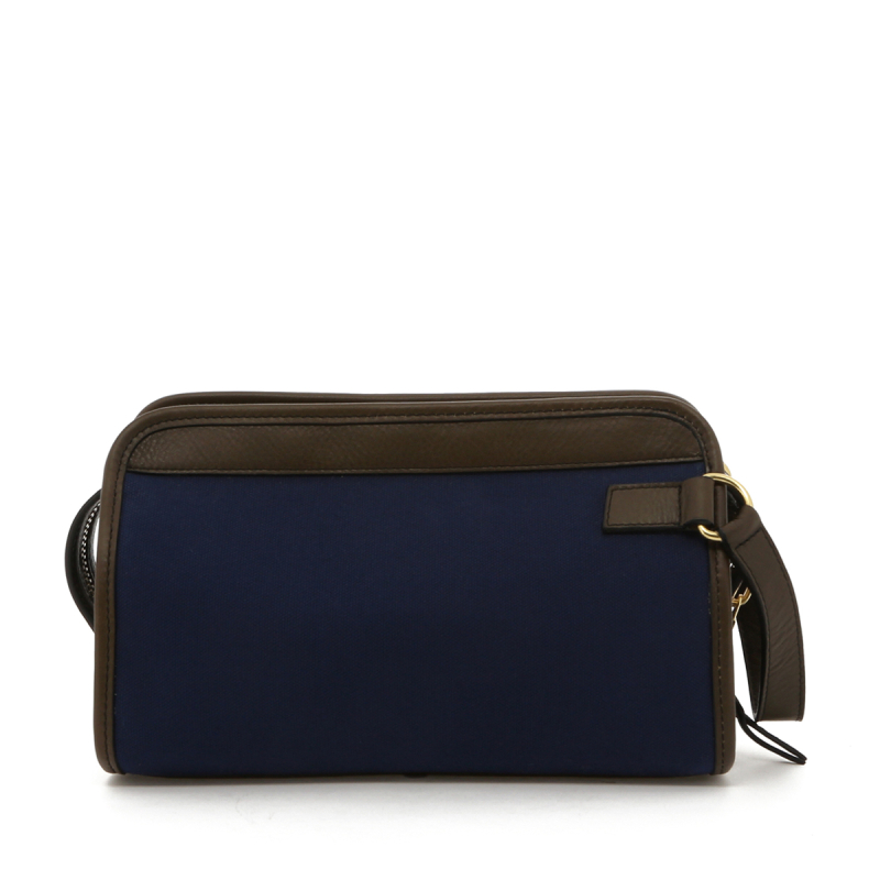 Small Travel Kit - Blue/Olive Trim - Twill in 