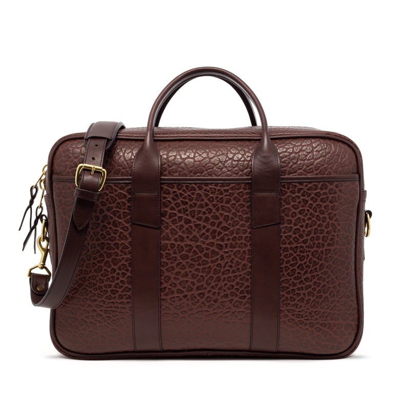 Commuter Briefcase in shrunken grain leather