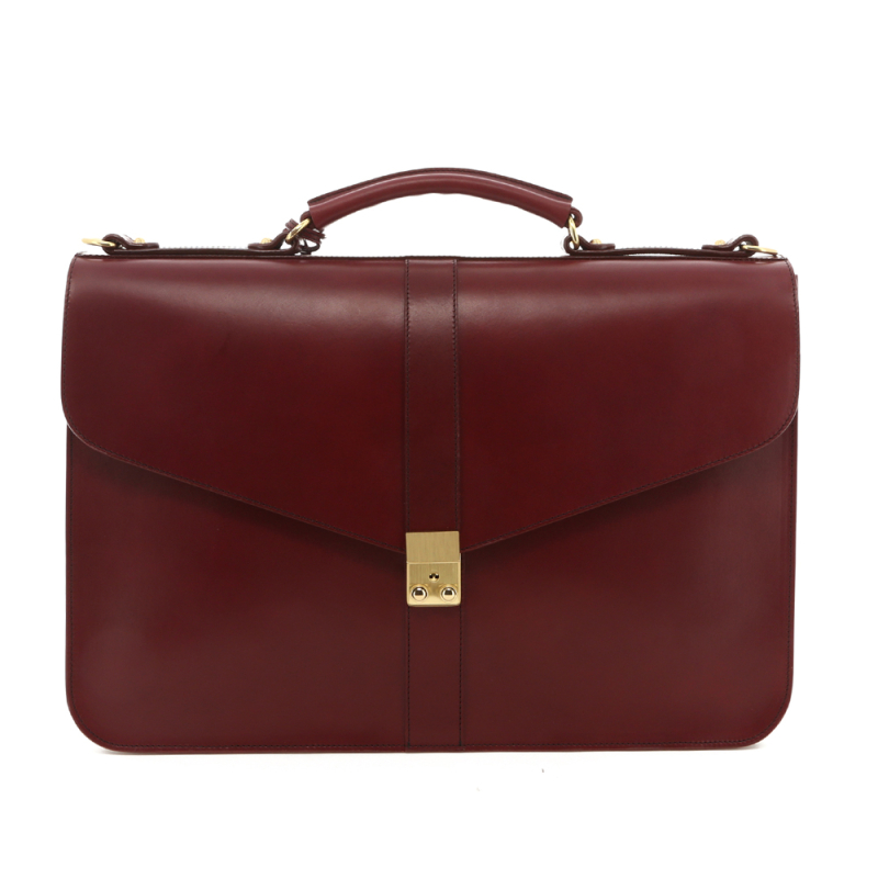 Lock Brief - Cabernet - Belting Leather in 