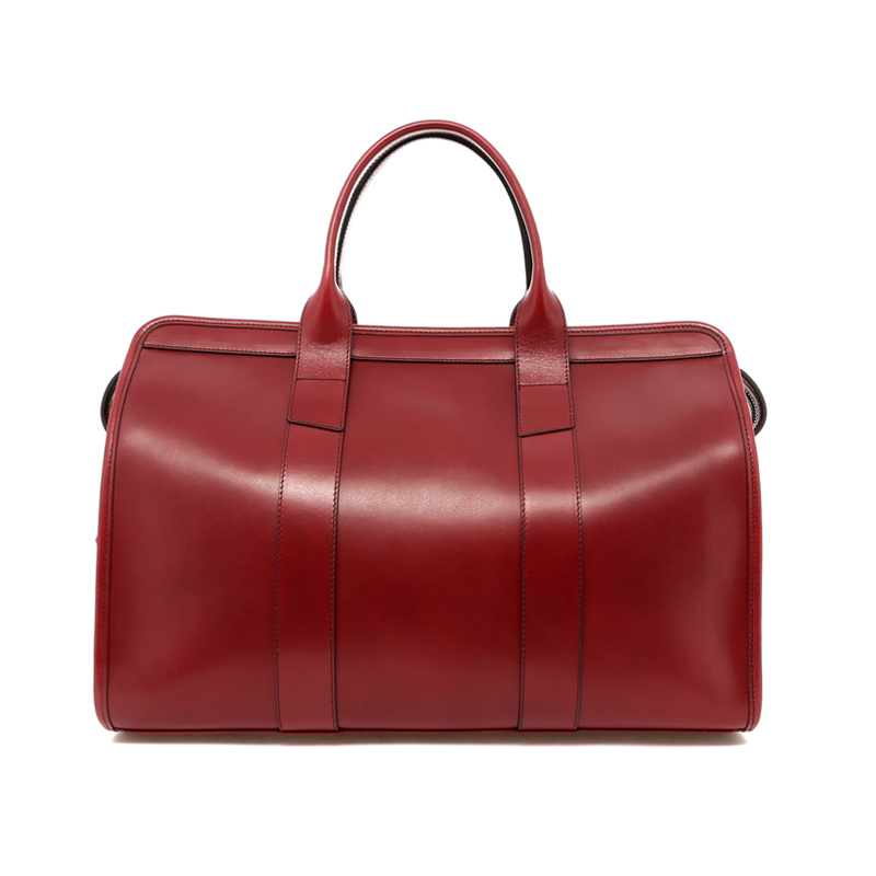 Small Travel Duffle - Cabornet - Belting Leather - Blue Cordura Interior in 
