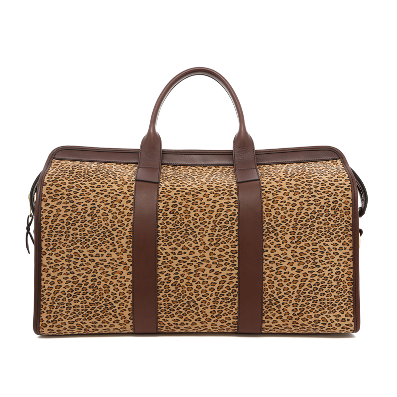Signature Travel Duffle - Cheetah Microfiber / Chocolate Trim in 