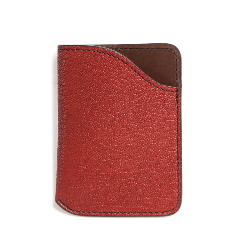 Card Wallet-Berry in goat skin