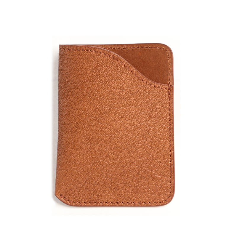 Card Wallet-Camel in goat skin