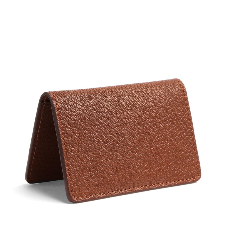 Folding Card Case-Antique in goat skin