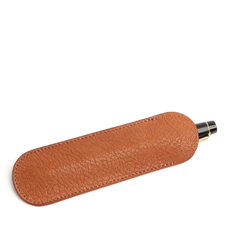 Fountain Pen Case-Camel in goat skin