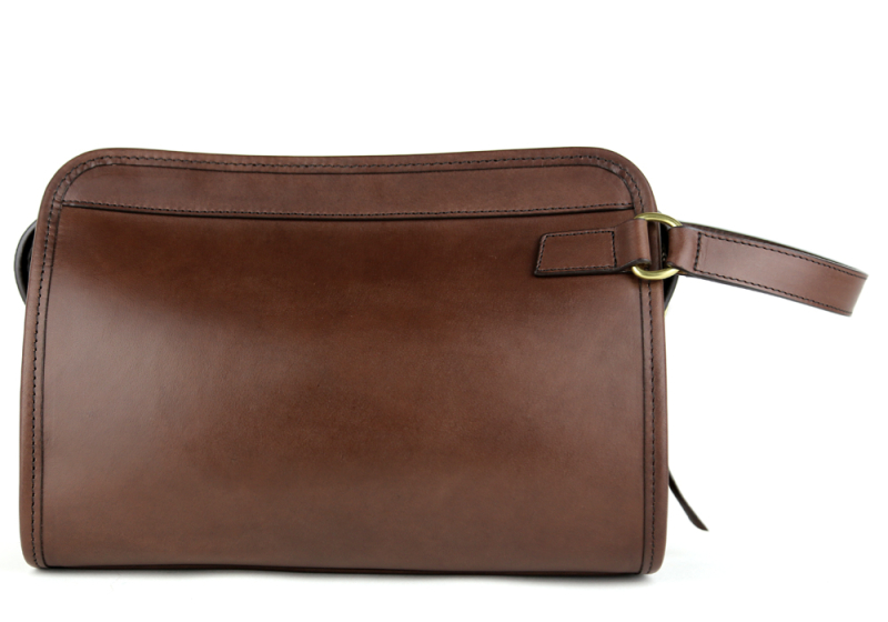 Large Travel Kit Belting-Chocolate in harness belting leather
