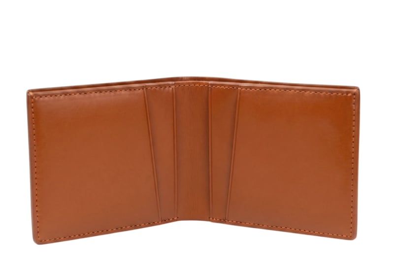 The Classic Wallet -Cognac in smooth tumbled leather