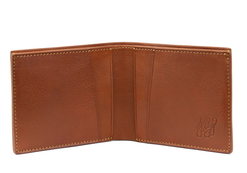The Classic Wallet -Cognac in smooth tumbled leather