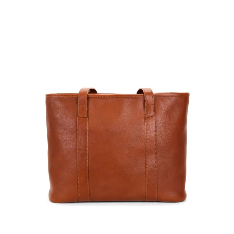 Medium Laurelie Zip-Top Tote in smooth tumbled leather