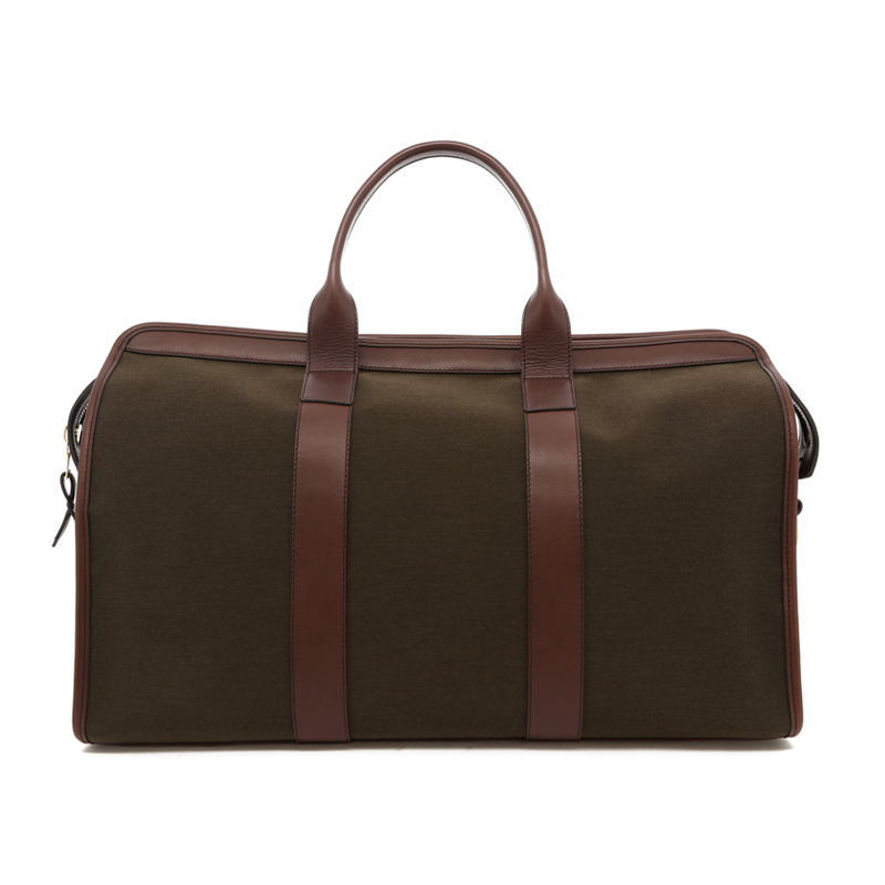 Signature Travel Duffle - Dark Olive/Chocolate Trim - Sunbrella in 