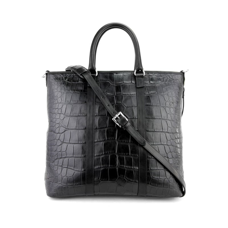American Alligator Zip-Top Tote in american alligator
