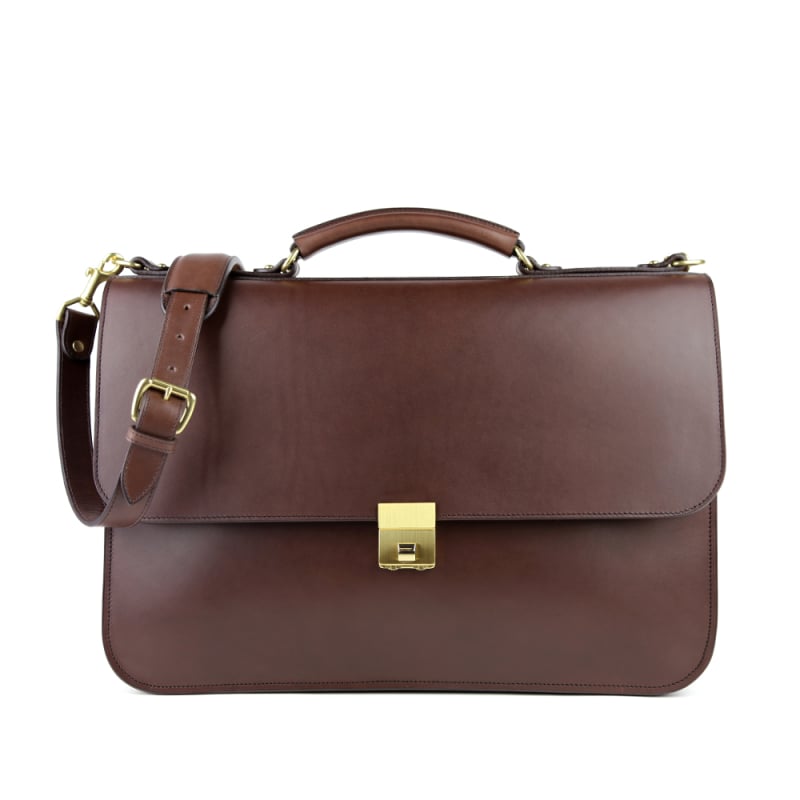 Birmingham Briefcase - Limited in harness belting leather