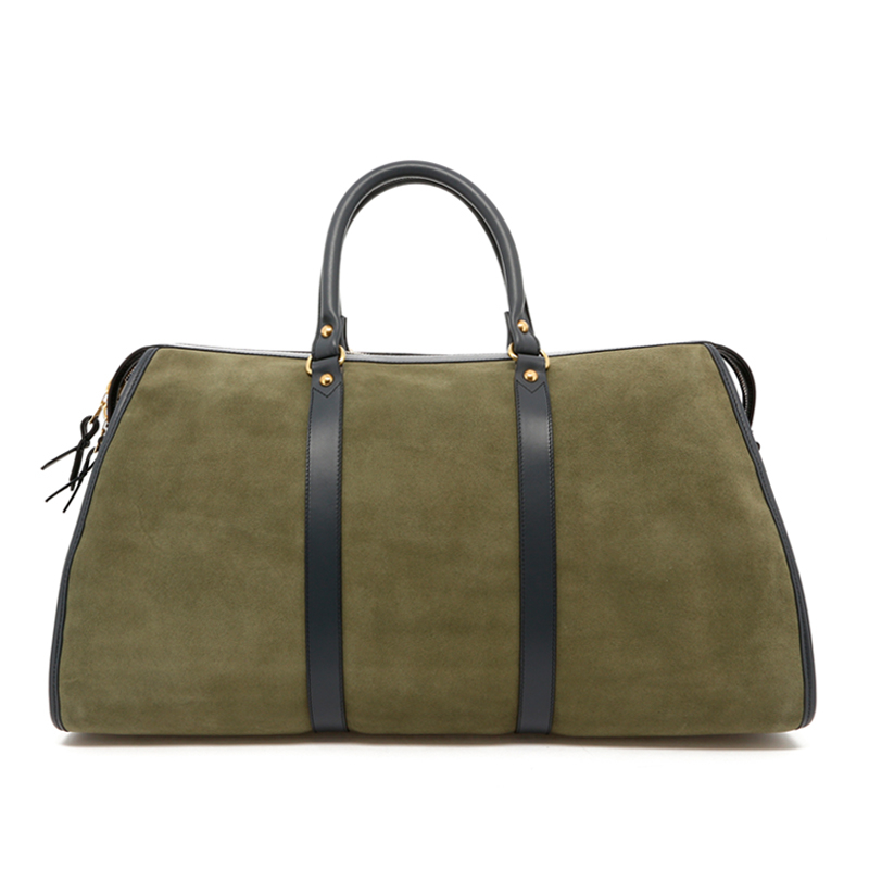 Hampton Duffle - Foam Green/Black Trim - Suede in 