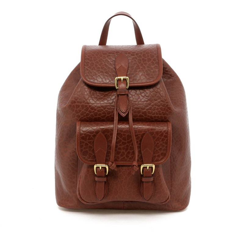 Classic Backpack-Chestnut in shrunken grain leather