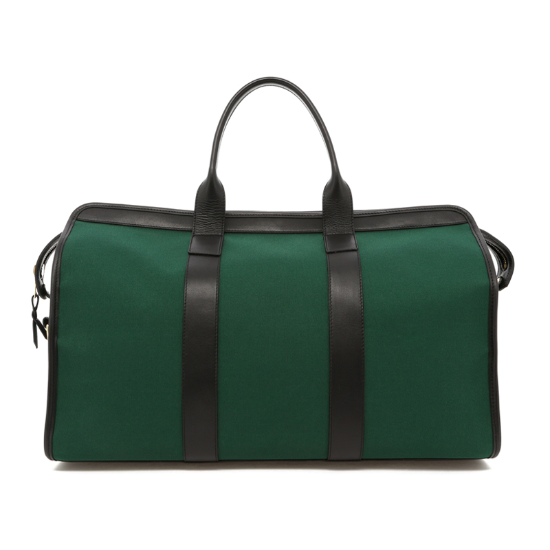 Signature Travel Duffle - Green Canvas / Black Trim in 