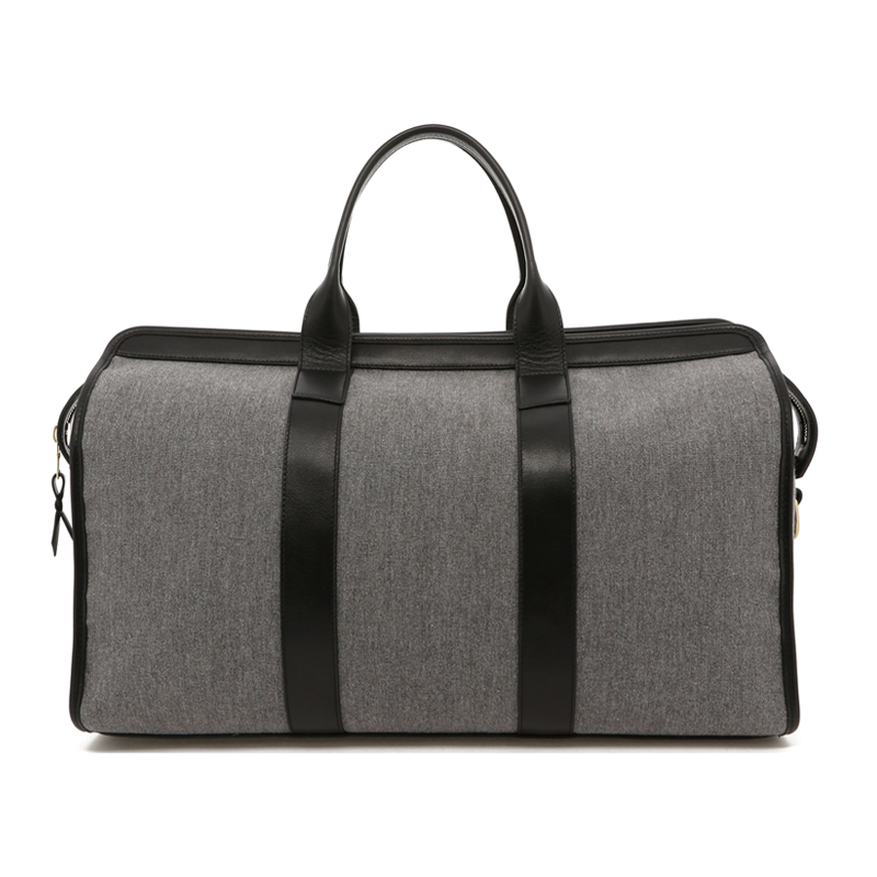 Signature Travel Duffle - Greystone/Black Trim - Loom Four Sunbrella in 