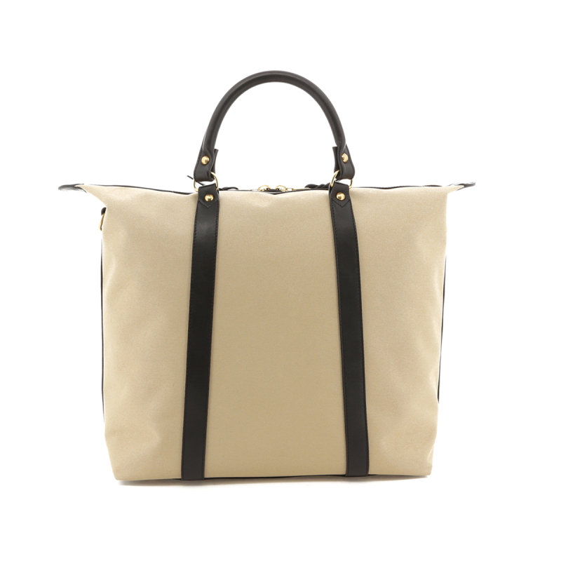 Hampton Tote - Khaki/Black Trim - 18oz Canvas in 