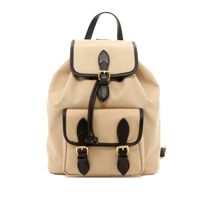 Classic Backpack - Khaki Black - Twill in 