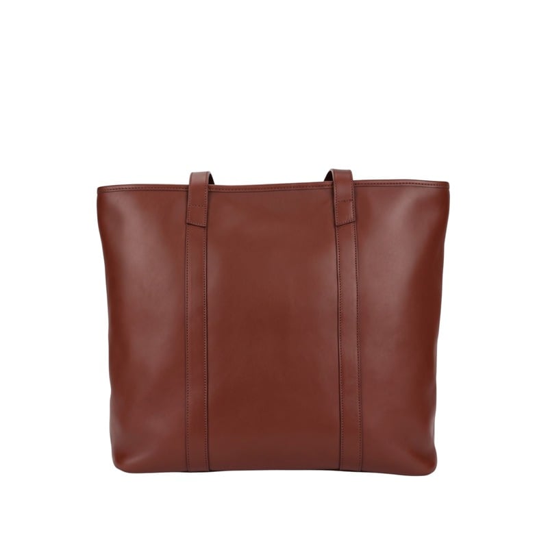 Large Laurelie Zip Top Tote  in smooth tumbled leather
