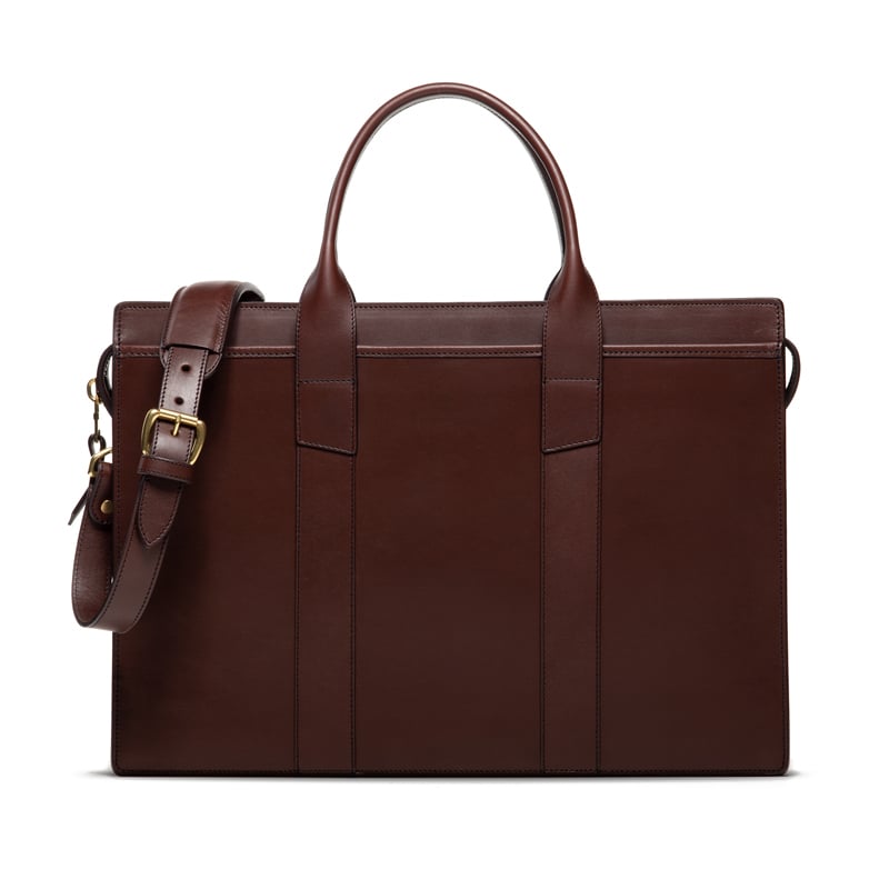 Zip-Top Briefcase -  limited in harness belting leather