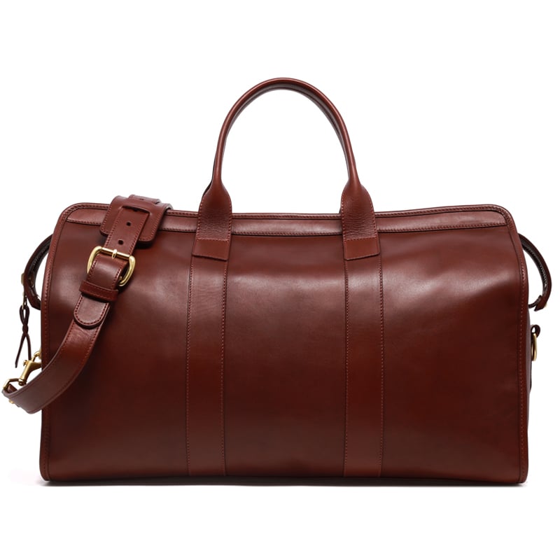 Signature Travel Duffle in smooth tumbled leather