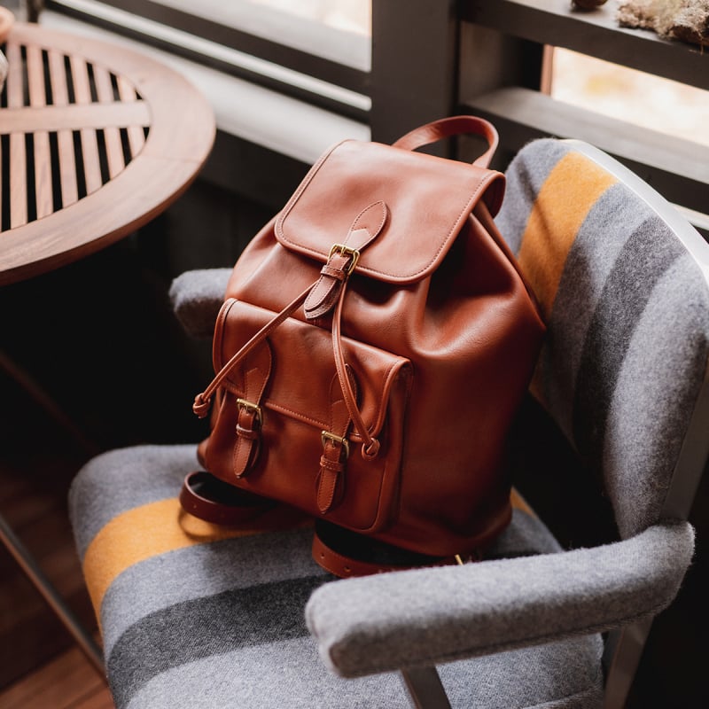 Classic Backpack in smooth tumbled leather